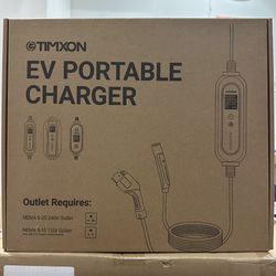 Portable Level 1&2 EV Charger-ETL Certified,12/16A 110V-240V with 25FT Extension Cable, NEMA 6-20 Plug & NEMA 5-15 Adapter,Portable Electric Vehicle C