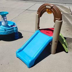 Kids play structure and water table
