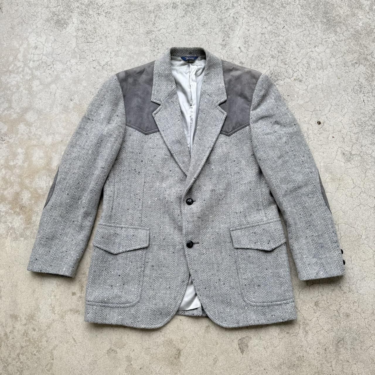 Vintage Pendleton Harrington Leather Wool Blazer Jacket