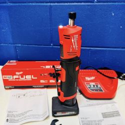🔥 Milwaukee Fuel 1/4 Straight Die Grinder  + M12 5.0 H.O Battery + Charger
