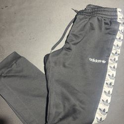 BLACK & GREY ADIDAS TAPE TNT TRACK PANTS 