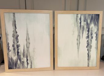 Matching Abstract Framed Wall Art Set