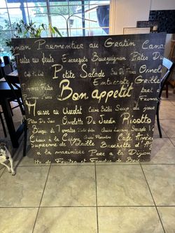 Z Gallerie Large Canvas Food Menu