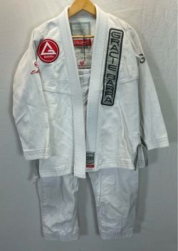 Gracie Barra GB Edition Kimono White Set Top & Pants Size AO Jiu-Jitsu