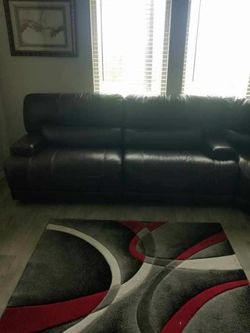 Huge 100% leather full sectional