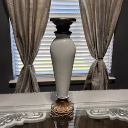 White Tall Candle Holder 