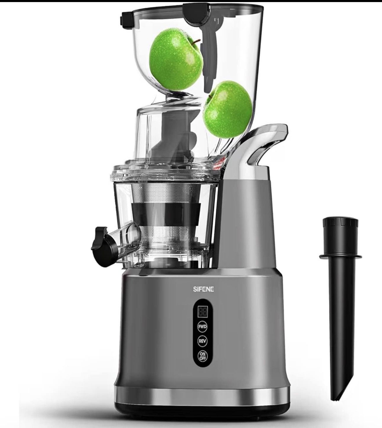 SiFENE Whole Fruits Cold Press JuicerMachines, 4.3 inch and 110mmPowerful Wide Mouth Slow Masticatin