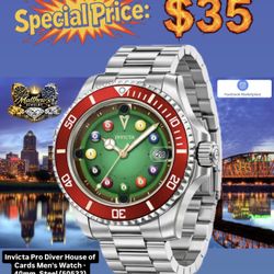 Invicta Pro Diver House of Cards Men's Watch - 40mm, Steel (50523)