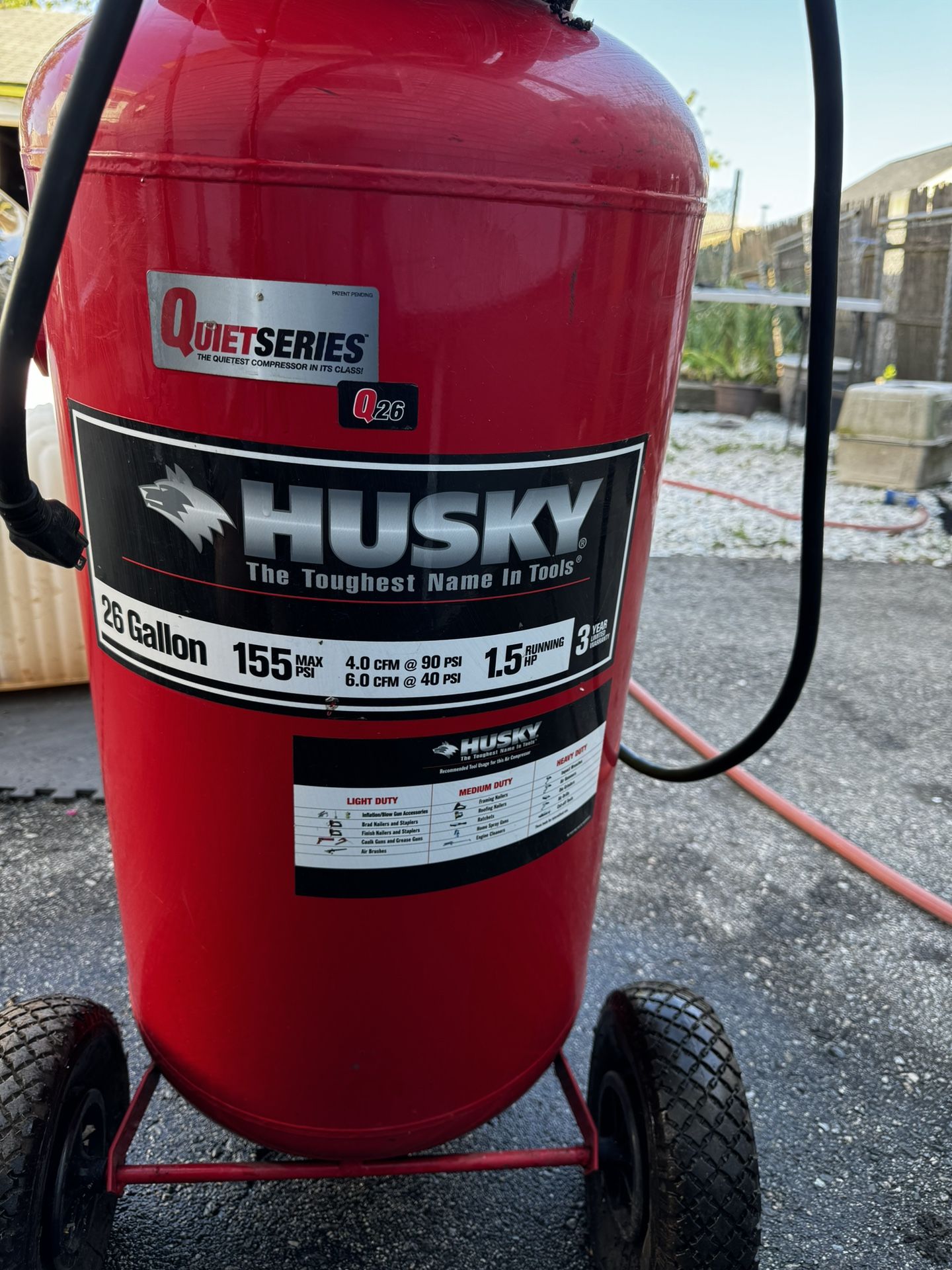 Husky 26 Gl 155 PSI Air Compressor