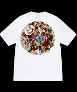 STUSSY PLUSH TEE WHITE SIZE LARGE