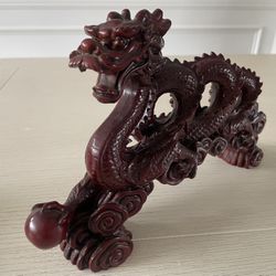 Chinese Red Dragon Collectible Figurine