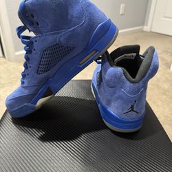 Blue Suede Jordan 5s