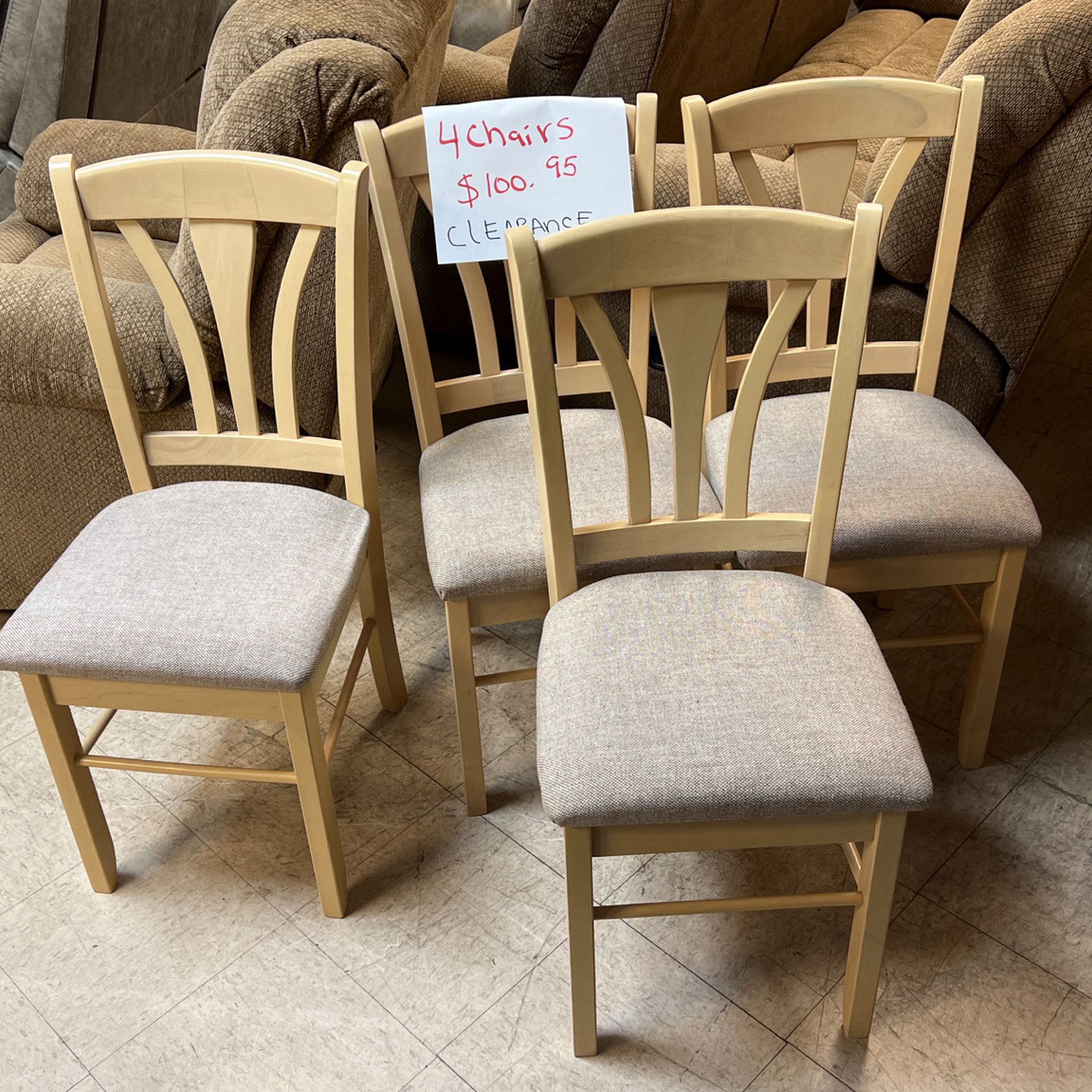 For brand new chairs for $100 cash only brand new all four chairs $100