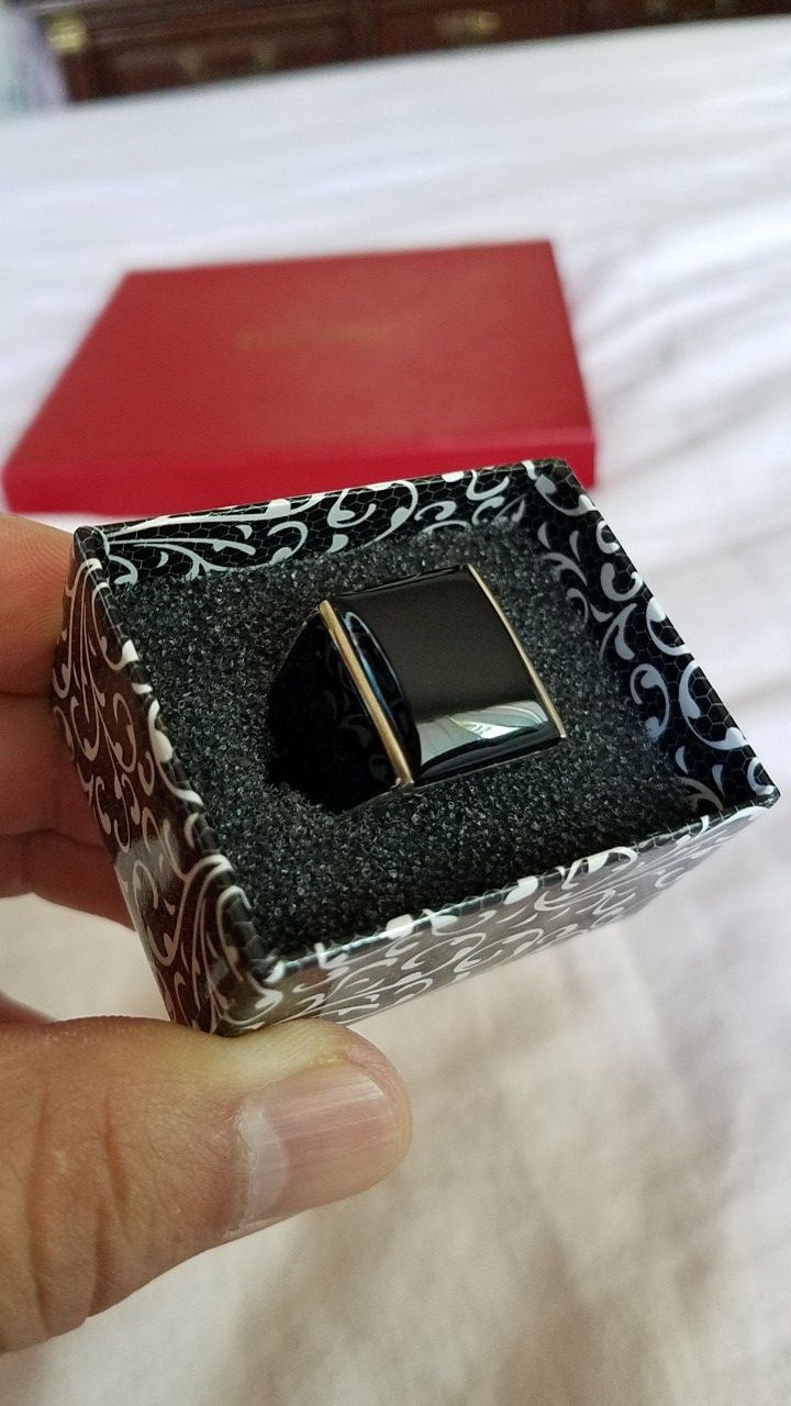 925 silver and onyx stoned men's ring