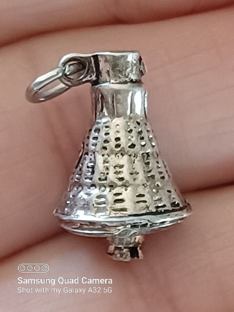 Rare Vtg.Solid Sterling Silver " SPACE Capsule Ship" Charm