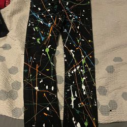 Crazy Paint Black Jeans