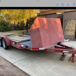car hauler,trailer, 18ft  x. 83 across..$4500..have Winch n wiring,some ratchet Tiedowns 2-3,xtra hubs n bearings-new.