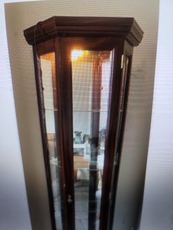 2 Curio Cabinets With Lighting