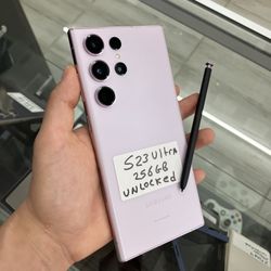 Cheap Pink Like New Samsung S23 Ultra Unlocked, $50 Down 