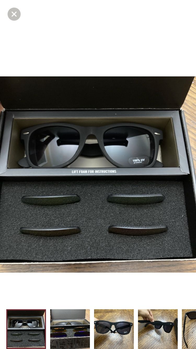NEW Sunglasses With Additional 2 Pairs Of Lense Set