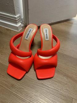 Steve Madden orange Heeled Mule Sandals