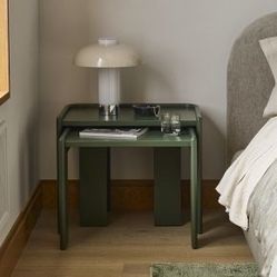 Rylee Nesting Nightstand (23"-26") - Dark Olive