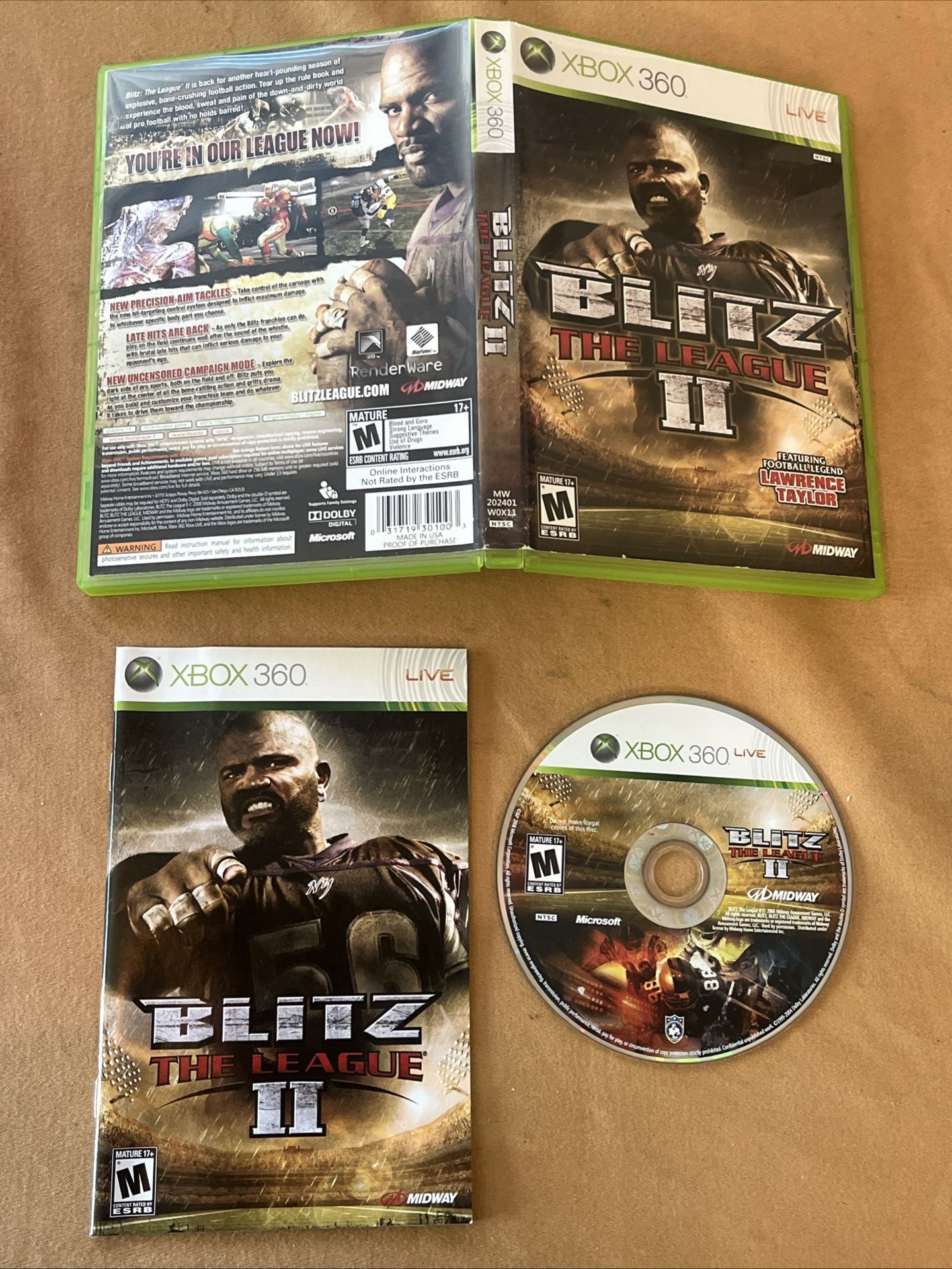 Blitz: The League II (Xbox 360, 2008) Tested Complete