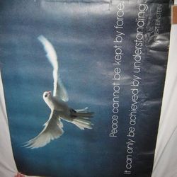 Peace Cannot Be Kept By Force. It Can Only Be Achieved By Understanding. Albert Einstein 1973 Springbok Original Poster NIP