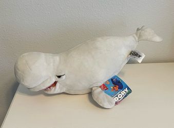 DISNEY PIXAR FINDING NEMO DORI BAILEY BELUGA WHALE PLUSH STUFFED ANIMAL TOY