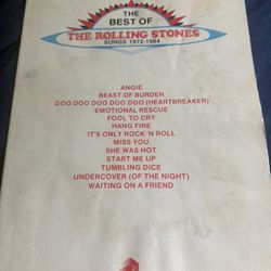 Sheet Music Songbook, The Best of The Rolling Stones 1972-84 Guitar Piano Voice