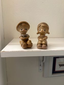 Vintage Girl & Boy Figures, Made In Japan, UCTCI figurine