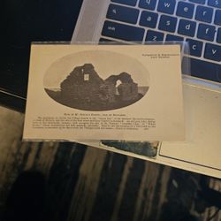 Ruin of st ninians chapel vintage postcard