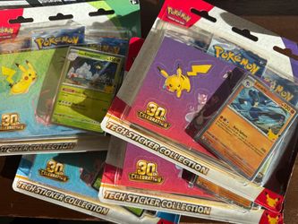 Pokémon 30th Celebration Tech Sticker Collection (x4)