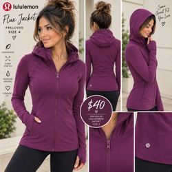 Lululemon Flux Jacket Size 4 Purple