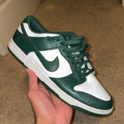 Nike Dunk Low “Michigan State” Green/White- Size 14