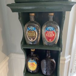 Collectable and Vintage Log Cabin Maple Syrup Bottles