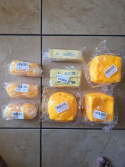 Squishy Food Toy Lot – Cheese and Butter