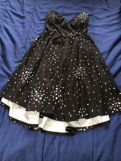 Black little flowers dress