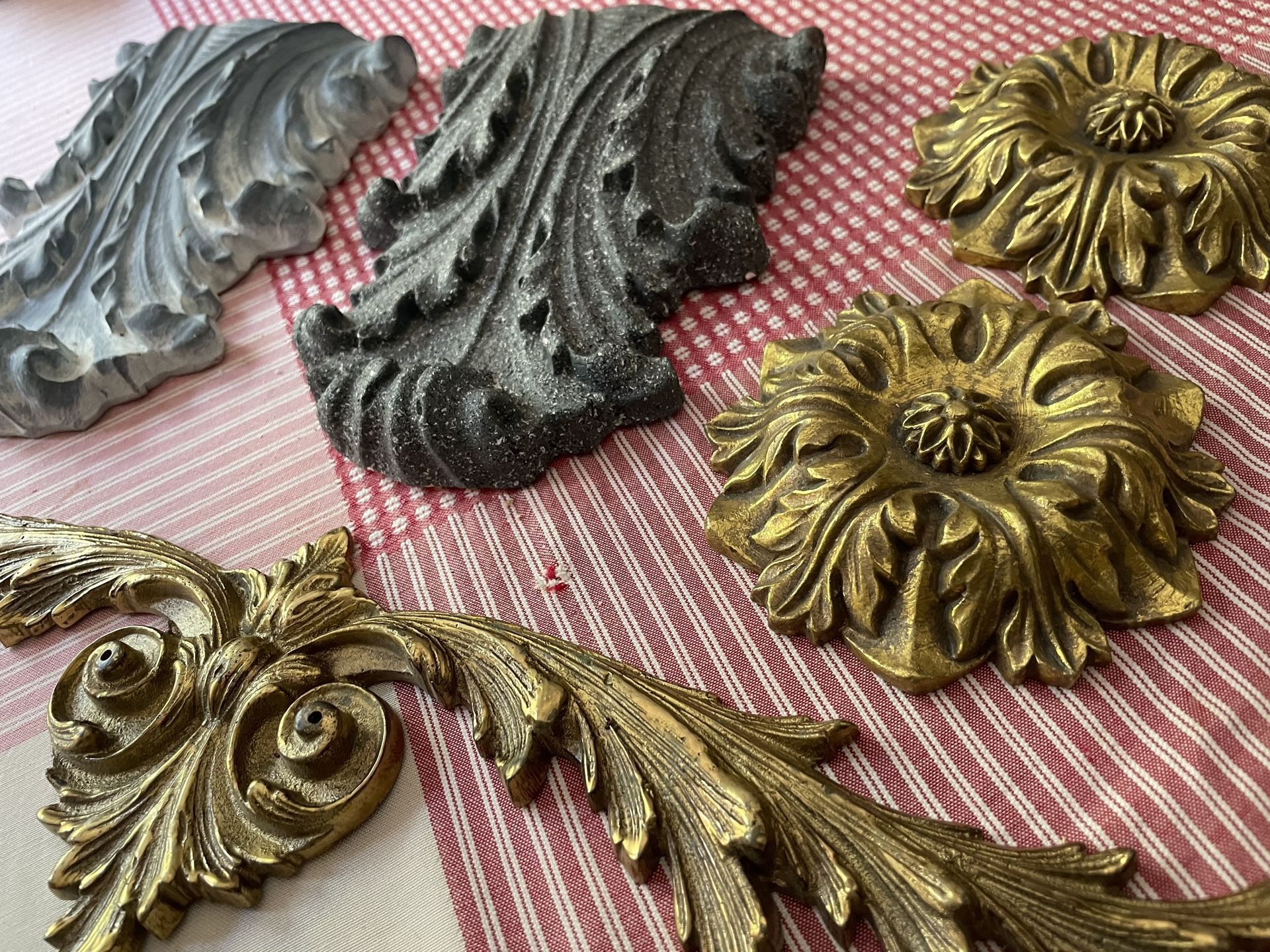 Ornate Furniture Plaques Lot