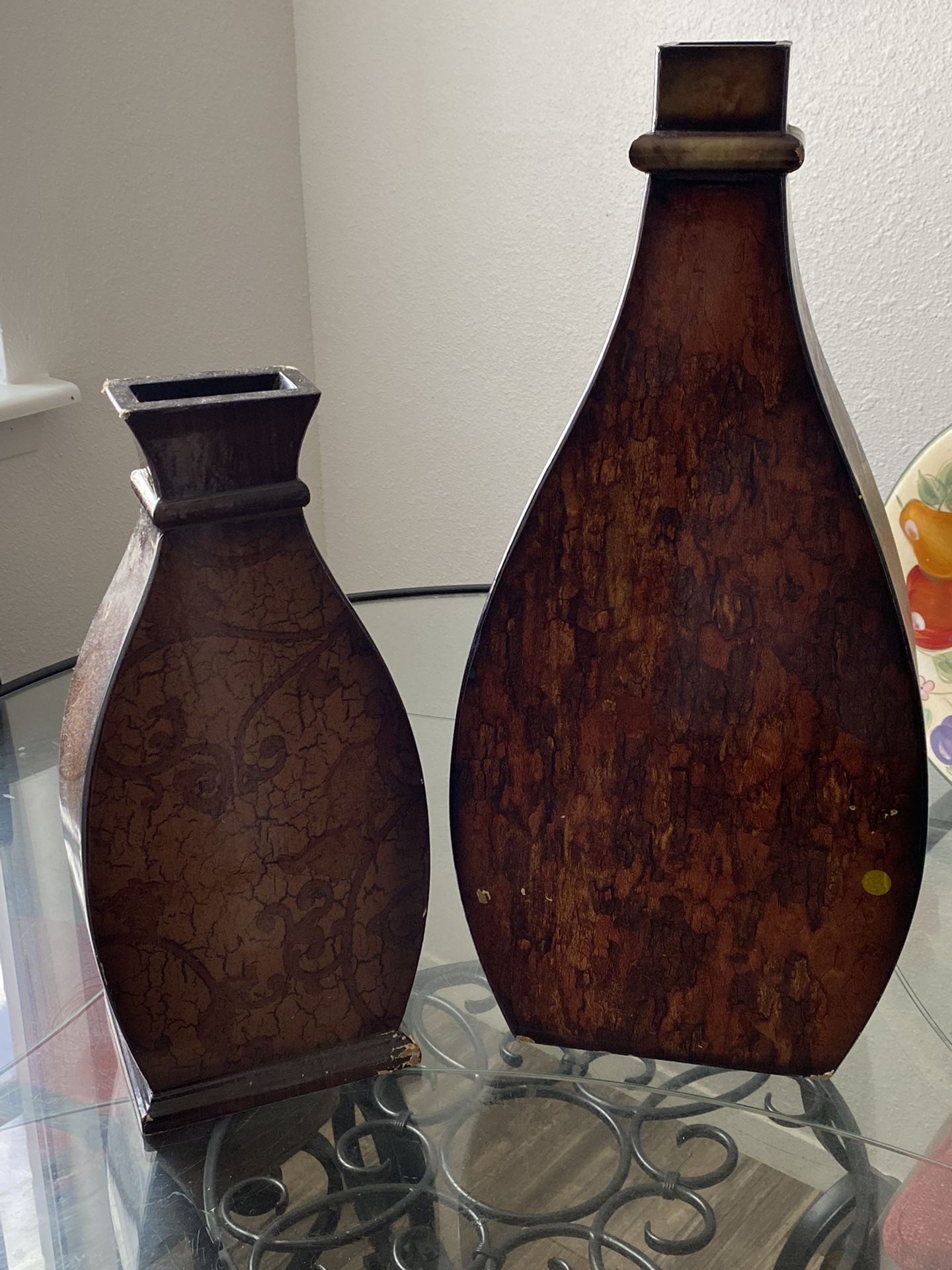 Decorated vases