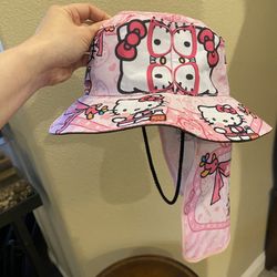 HELLO KITTY Girls Toddler Bucket Sunguard Summer Hat