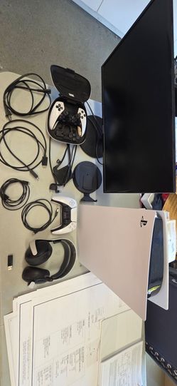 Ps5 disc edition , duel sense controler, standard controler, Samsung gaming monitor , ps5 headset