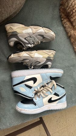 Used kids sneakers Jordan 1s and new balance