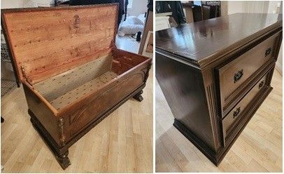 File Cabinet & 1930s Cedar Chest (MOVING)