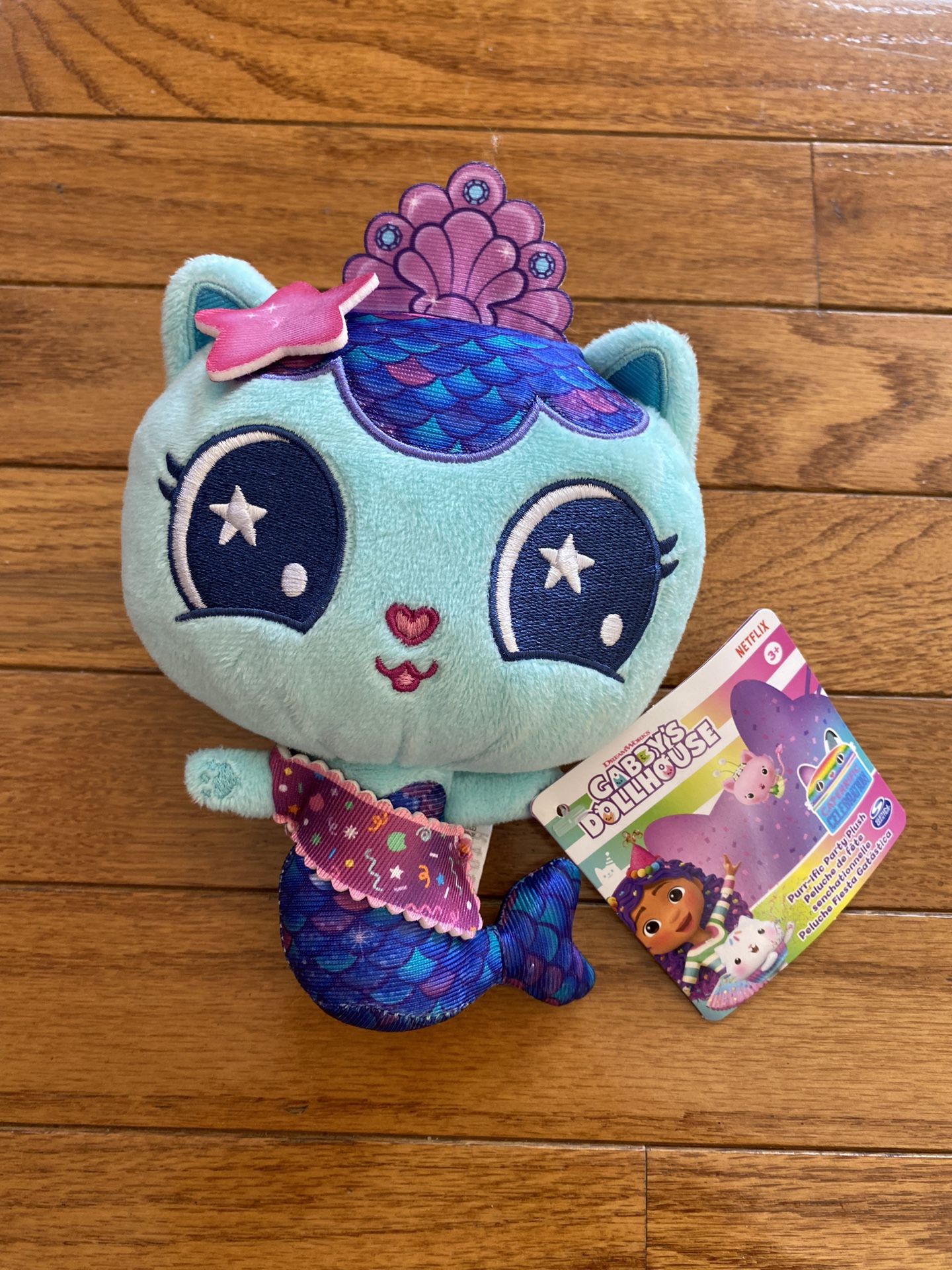 Gabby Dollhouse Plush Toy Mercat with crown