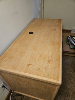 Solid wood desk