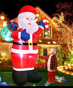 New 8FT Inflatable Santa With Gifts 