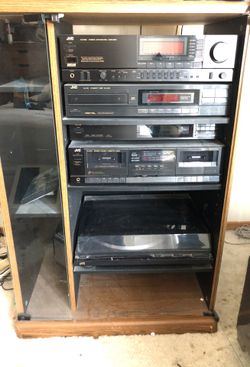 JVC amplifier, cd, computer tuner, cassette, and record player