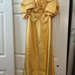 Markarian Off Shoulder Ruffle Dress - Yellow