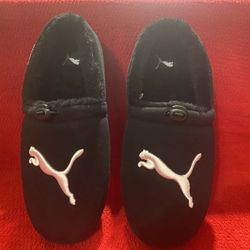 Black Puma Slippers 